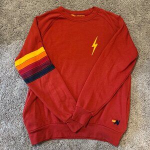 Aviator Nation Stripe Bolt Crewneck Sweatshirt